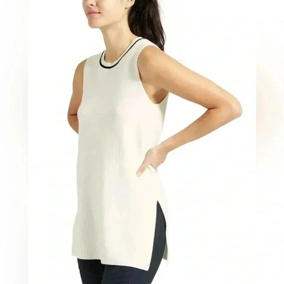 Athleta Women’s Black “On The Town” Sleeveless Sweater Tunic Size Medium - Picture 8 of 13